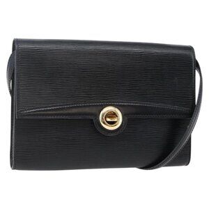 LOUIS VUITTON Epi Pochette Arche Shoulder Bag Black Noir